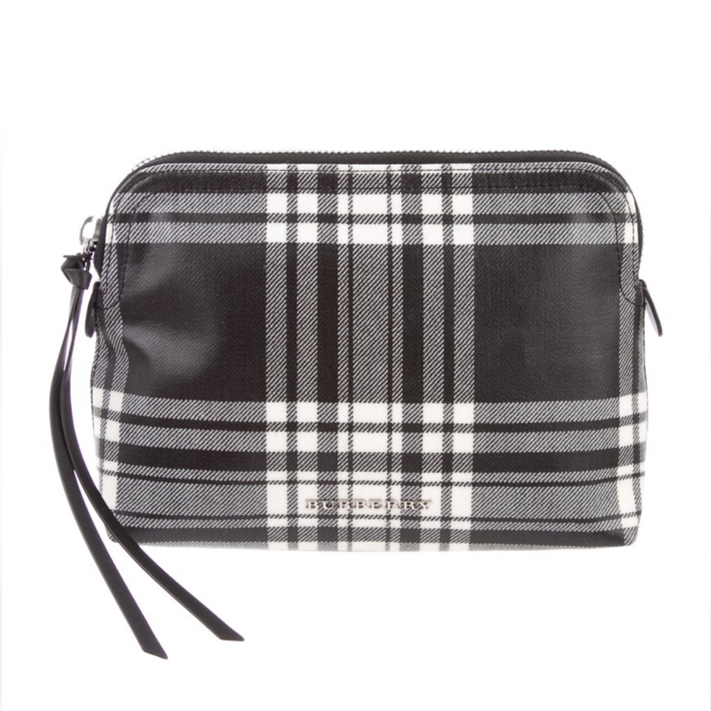 Burberry Large Tartan Patchwork Pouch - image 1
